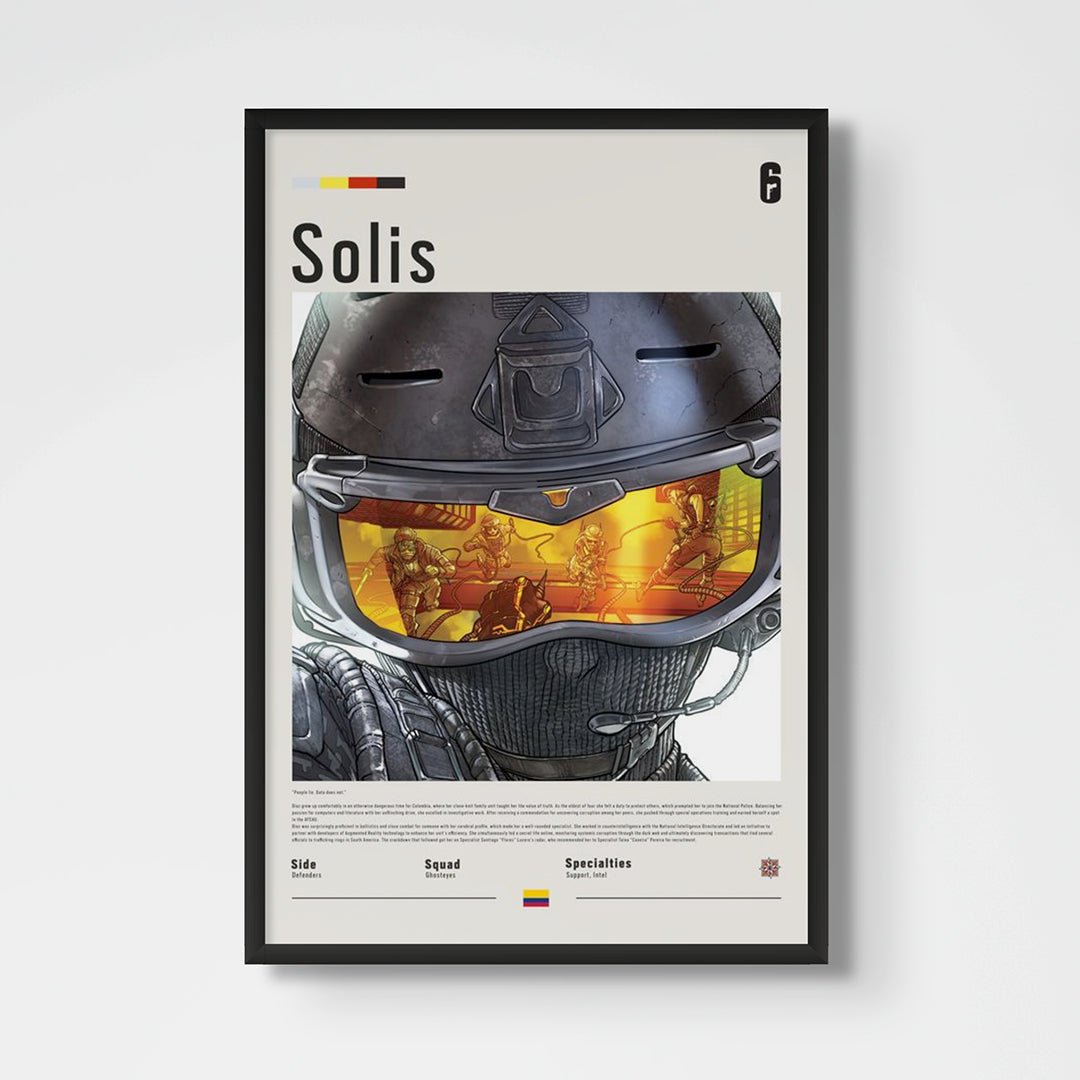 Operator Solis Fine Art Poster | Six Siege - Six Siege art - Framed Print